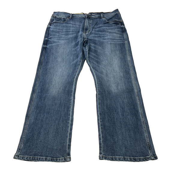 Wrangler Retro Relaxed Boot Cut Jeans Men's 38x30 Blue 5 Pocket Stretch Denim - Picture 2 of 13